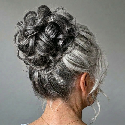 Large Messy Hair Bun Curly Synthetic hair