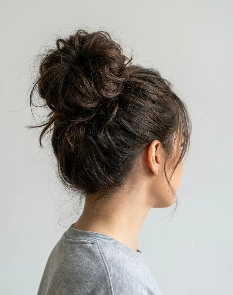 Large Messy Hair Bun Curly Synthetic hair