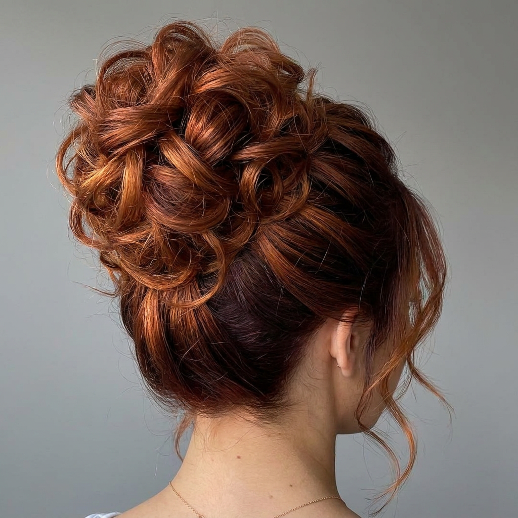 Large Messy Hair Bun Curly Synthetic hair
