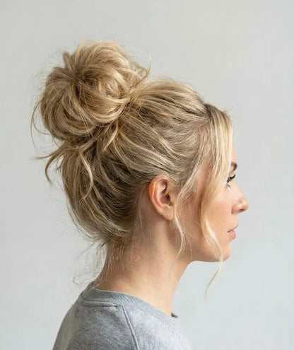 Large Messy Hair Bun Curly Synthetic hair