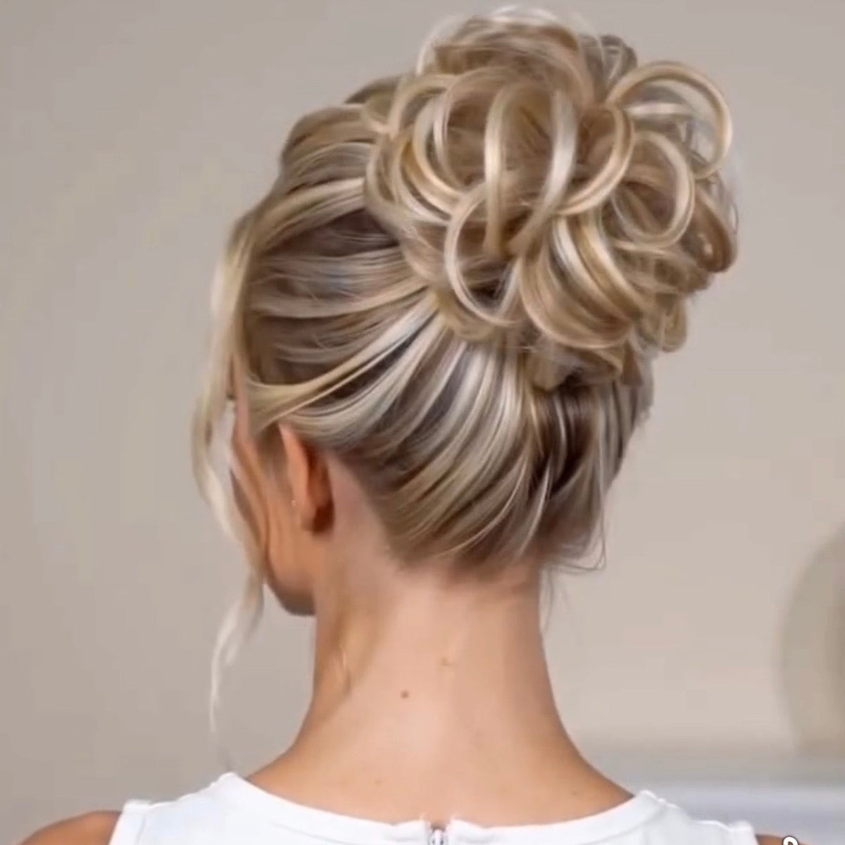 Large Messy Hair Bun Curly Synthetic hair