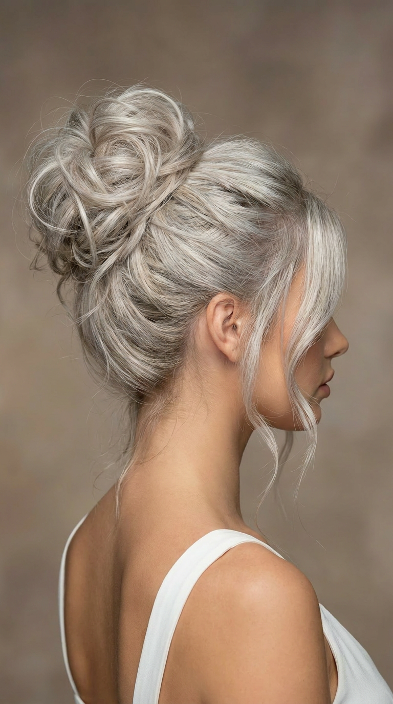 Large Messy Hair Bun Curly Synthetic hair