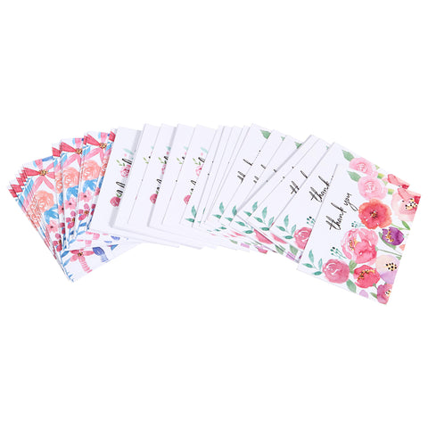 Thank You Cards, Floral, 48 Cards and Envelopes