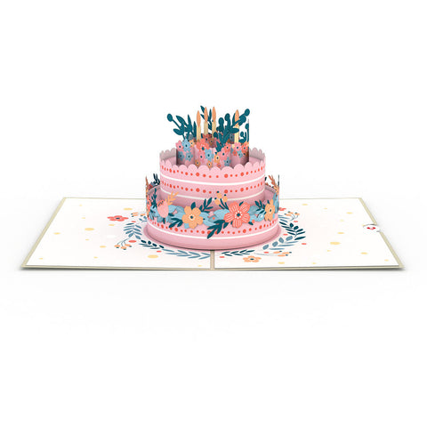 FLORAL BIRTHDAY CAKE POP-UP CARD