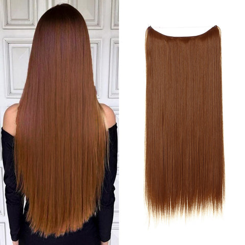 Straight Hair Extension No Clip Natural Hair Piece