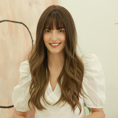 23 Inches Cute Wavy Synthetic Wig with Skin