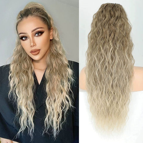 Women's ponytail long curly hair bundle