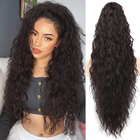 Women's ponytail long curly hair bundle