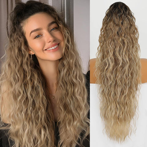 Women's ponytail long curly hair bundle