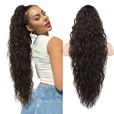 Women's ponytail long curly hair bundle