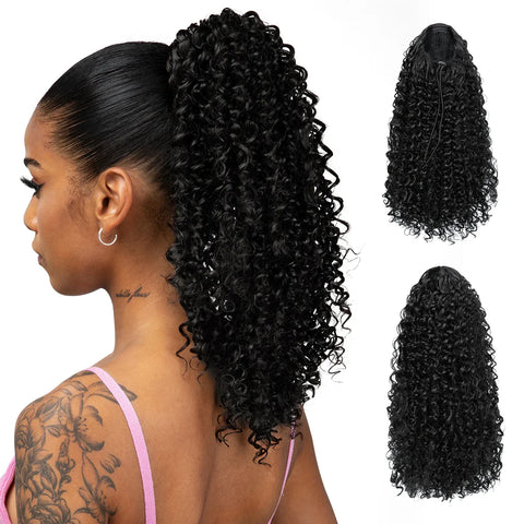 Kinky Curly Drawstring Ponytail 16 Inch