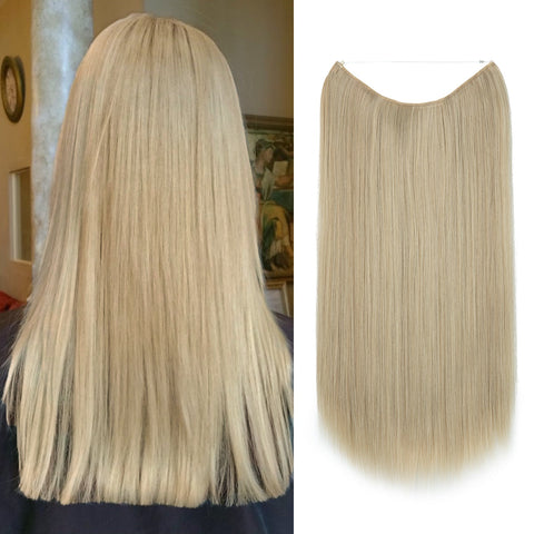 Straight Hair Extension No Clip Natural Hair Piece