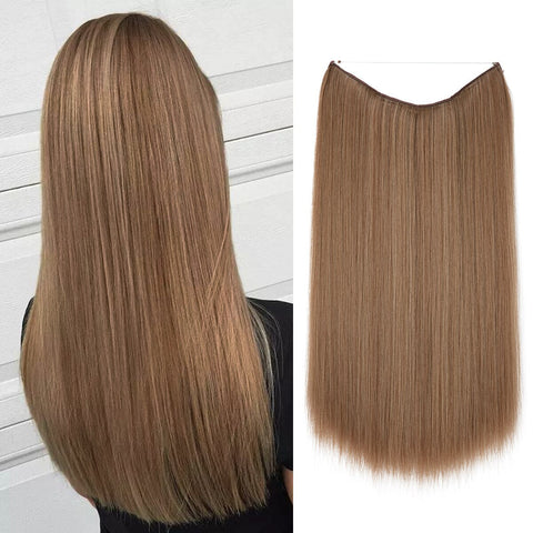 Straight Hair Extension No Clip Natural Hair Piece