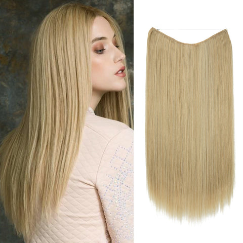 Straight Hair Extension No Clip Natural Hair Piece