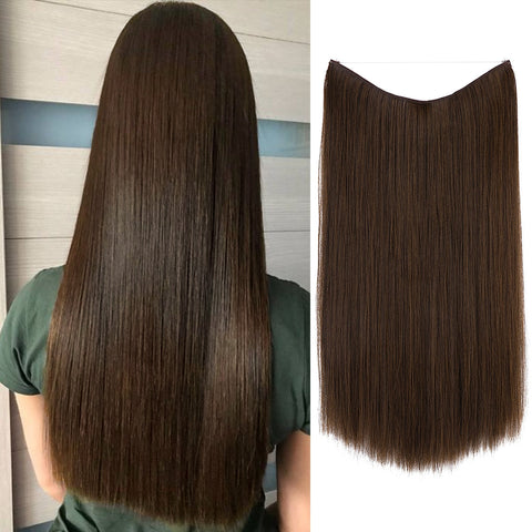 Straight Hair Extension No Clip Natural Hair Piece