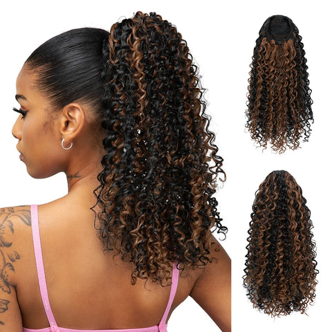 Kinky Curly Drawstring Ponytail 16 Inch