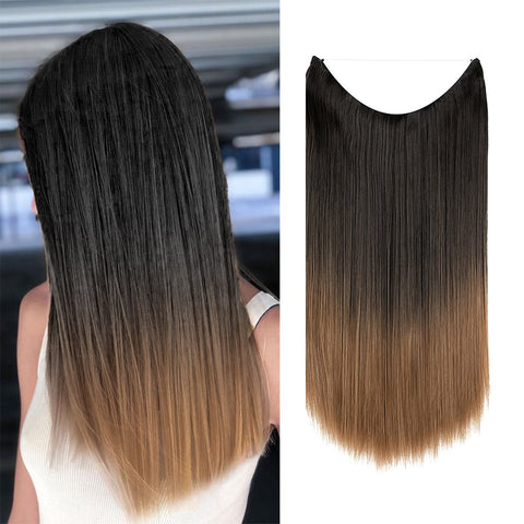 Straight Hair Extension No Clip Natural Hair Piece