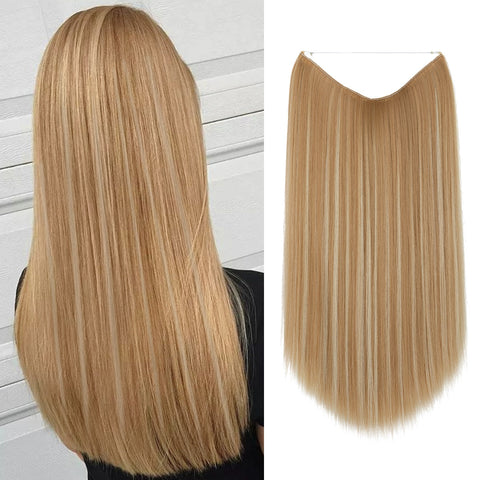 Straight Hair Extension No Clip Natural Hair Piece