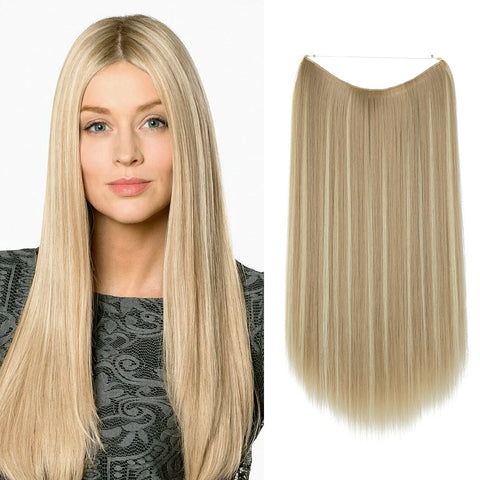 Straight Hair Extension No Clip Natural Hair Piece