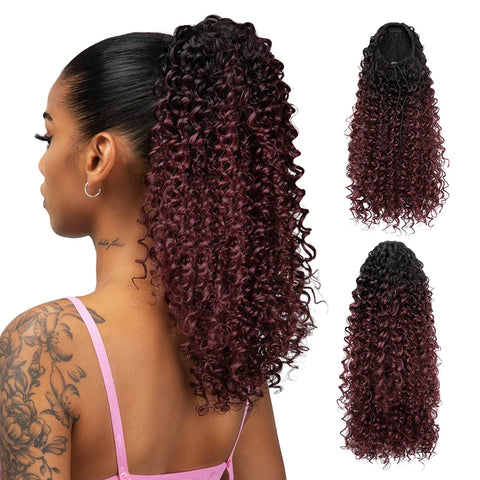 Kinky Curly Drawstring Ponytail 16 Inch