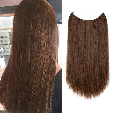 Straight Hair Extension No Clip Natural Hair Piece