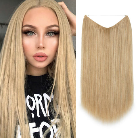 Straight Hair Extension No Clip Natural Hair Piece