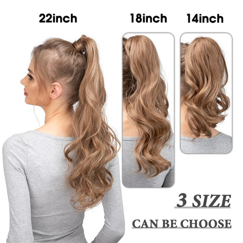 Long Wavy Ponytail Hair Extension Wrap Around Pigtail