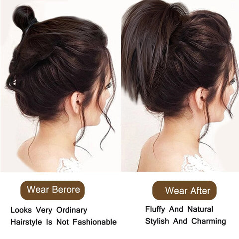 Straight Hair Bun Extensions