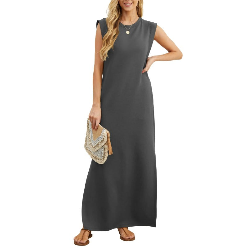 WOMEN'S CASUAL LOOSE SPLIT WRINKLE-FREE MAXI DRESS (BUY 2 FREE SHIPPING)