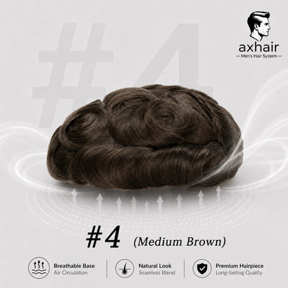 Full Swiss Lace: Hair System for Bald Men  Full Swiss Lace Base | Best for Active Lifestyle