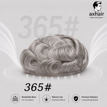 0.06-0.08 mm V Loop Bio Skin Hair System for Men  No-shine under Lights, Blends Well with Your Skin