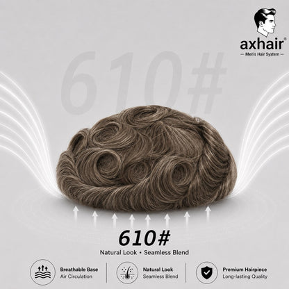 Full Swiss Lace: Hair System for Bald Men  Full Swiss Lace Base | Best for Active Lifestyle