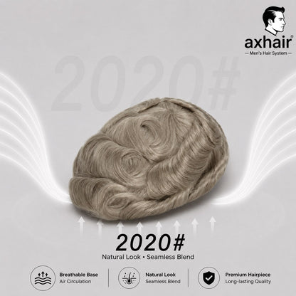 Full French Lace: Men's Lace Toupee  Full French Lace Base  Suitable for Humid Climate