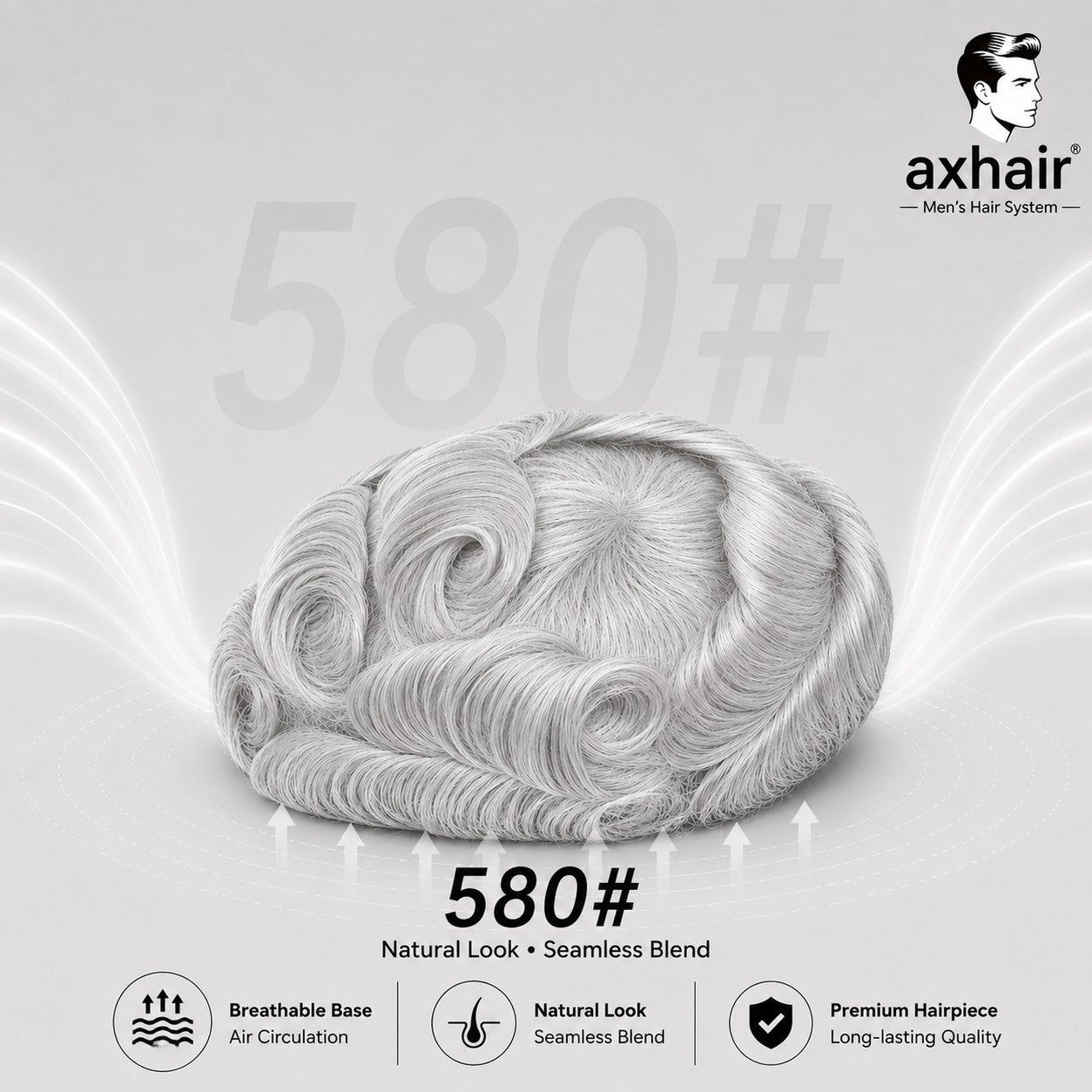 Full French Lace: Men's Lace Toupee  Full French Lace Base  Suitable for Humid Climate