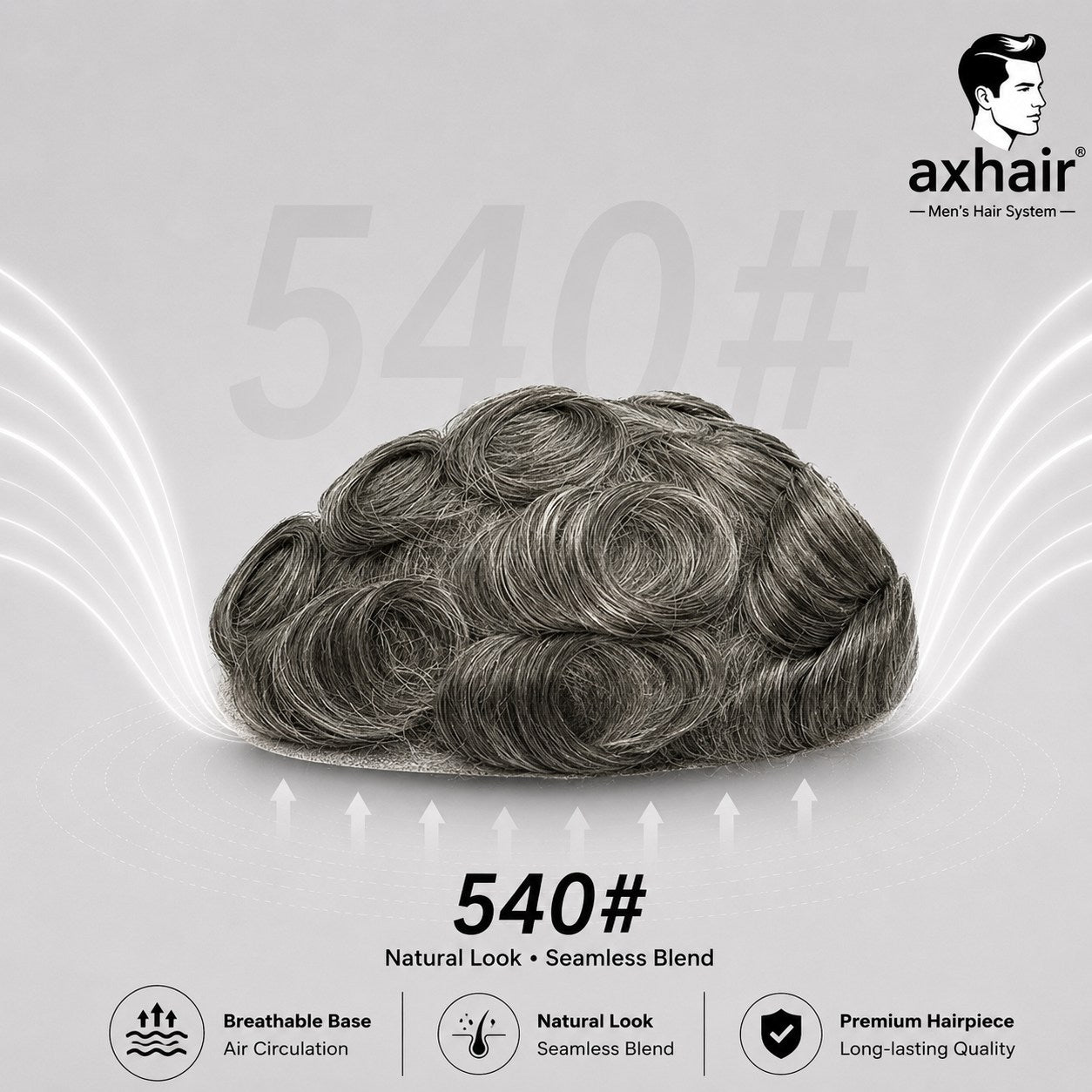 Mono PU Mono Mesh Crown + PU Men Toupee Breathable Wig Natural Hairline Human Hair System