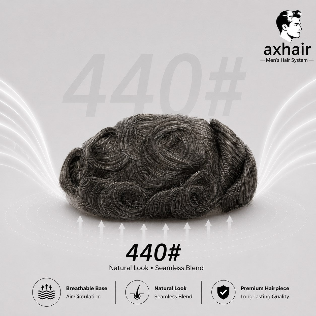 Full French Lace: Men's Lace Toupee  Full French Lace Base  Suitable for Humid Climate