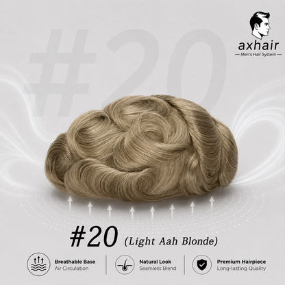 Upgrade Mirage 0.04-0.06mm Full Super Thin Skin Single Knots Base  Toupee for Men  Celebrities Choice