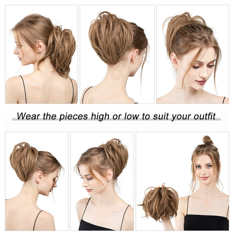 Hair Bun Ponytail Straight Bun