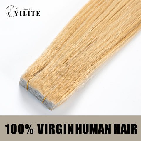 Seamless Injected Hand-Tied Invisible Tape In Hair Extension 20Pcs Virgin Human Hair (#27)