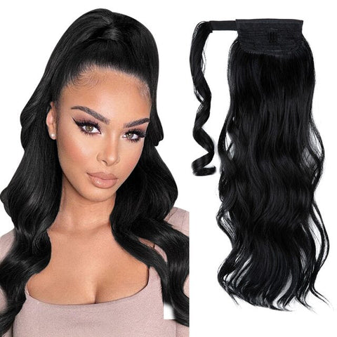 Long Wavy Ponytail Hair Extension Wrap Around Pigtail