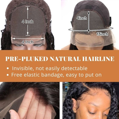 Glueless Loose Wave Wigs Virgin Human Hair 4*4/13*4 Transparent HD Lace Front Wig Pre Plucked Hairline