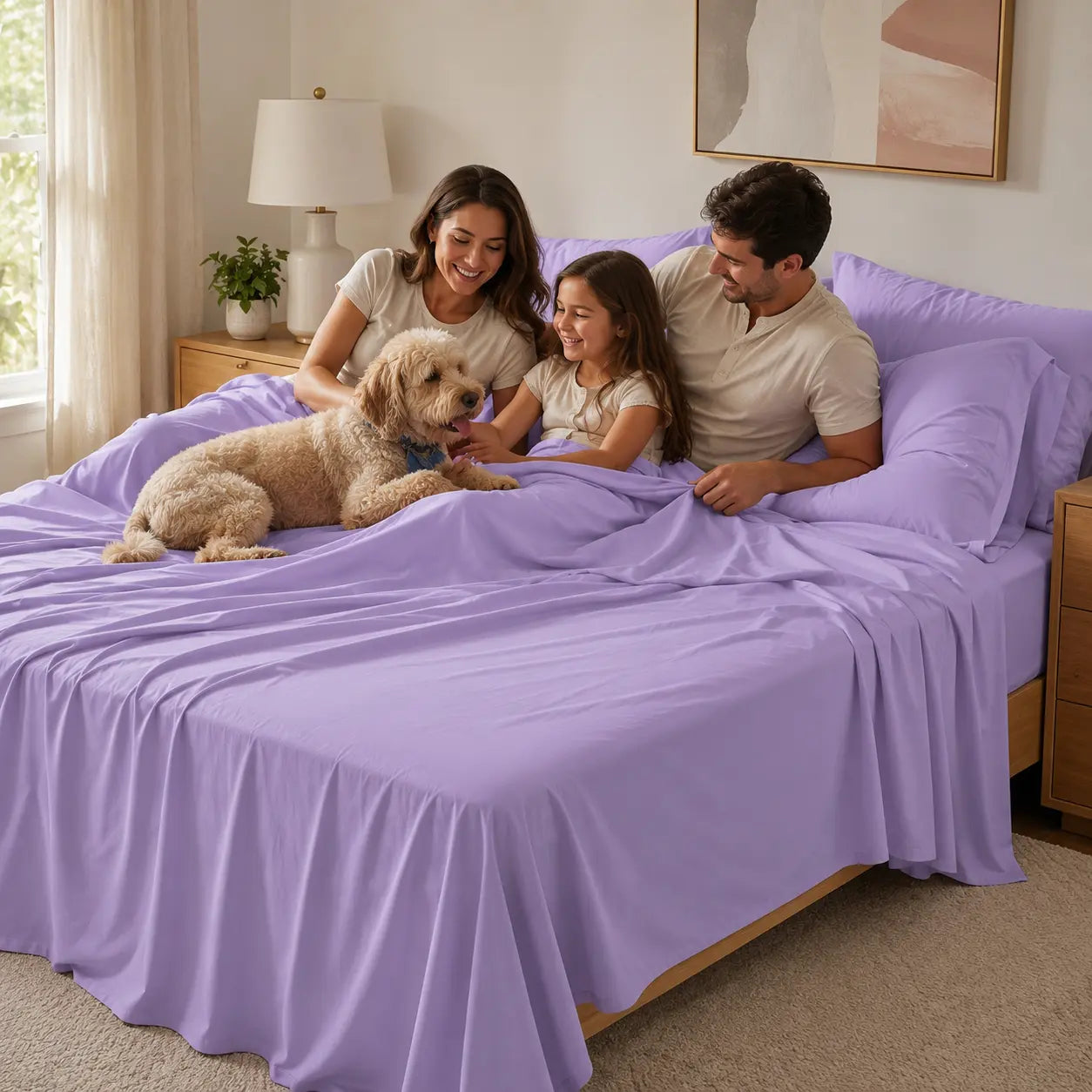 Extra Deep Pocket Bamboo Sheets - 6 Pcs Breathable &Cooling for Hot Sleepers , Hotel Luxury Fitted Soft Wrinkle-Free For Extra Deep Mattresses, Room Decor, Twin/Full/Queen/King Size Pillowcase Sets