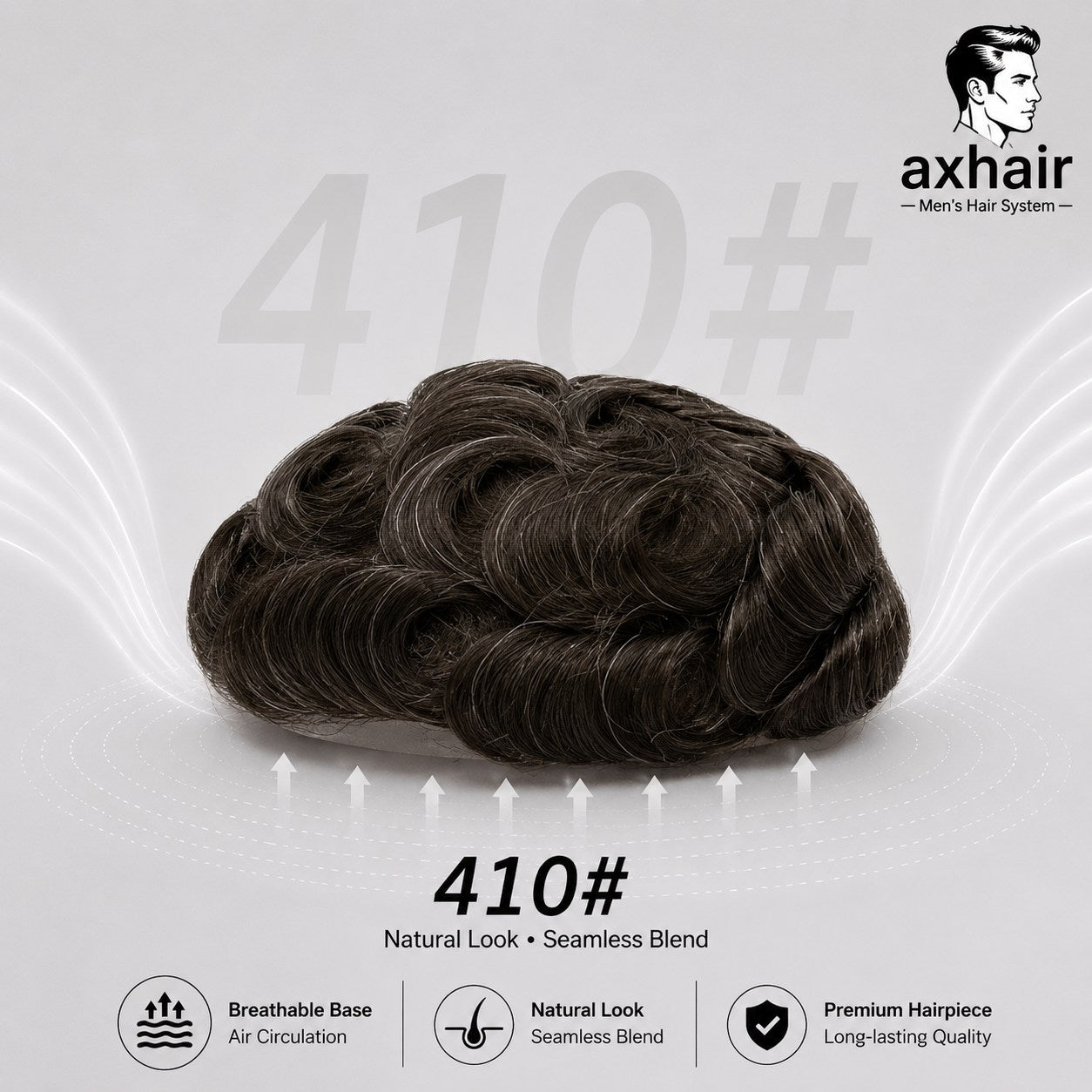 Versalite Base| Lace Front + MONO Mesh + PU Men Toupee Lace Hairline Wig Natural Hairline Human Hair System