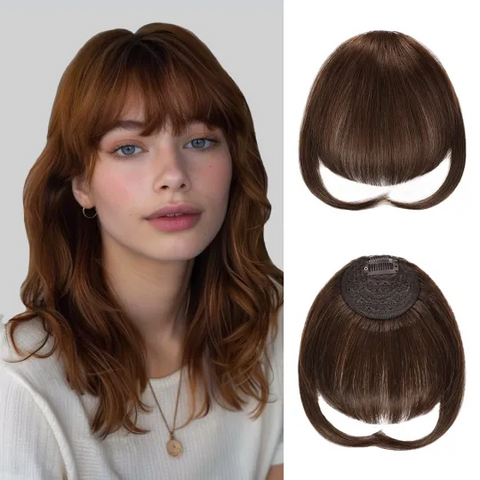 Clip In Bangs Real Remy Human Hair Wispy Bangs French Bangs (#4)