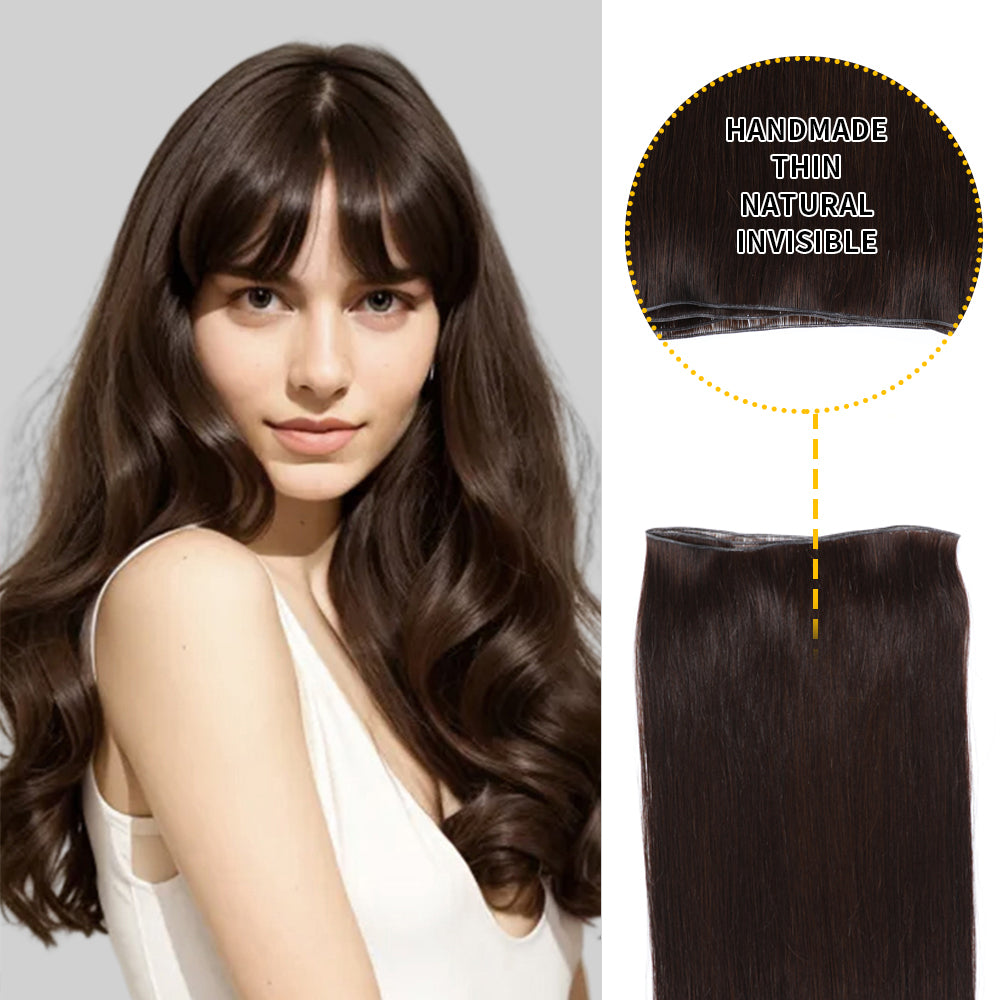 Seamless Genius Virgin Human Hair Weft (#2 Darkest Brown ）