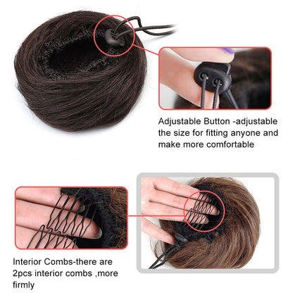 Donut Drawstring Hair Bun