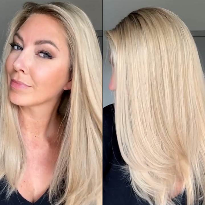 Natural Human Hair Topper - Silk Top Base Hair Topper - Straight Hair Natural and Seemless