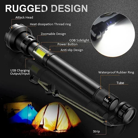 🎉 Hot sale💕LED Rechargeable Tactical Laser Flashlight（pay with PayPal saving 49%）