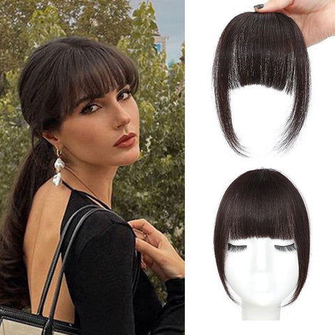 100% Real Human Clip in Bangs