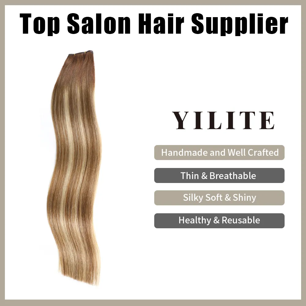 Seamless Genius Virgin Human Hair Weft 2Pcs (#P6/613/T4）